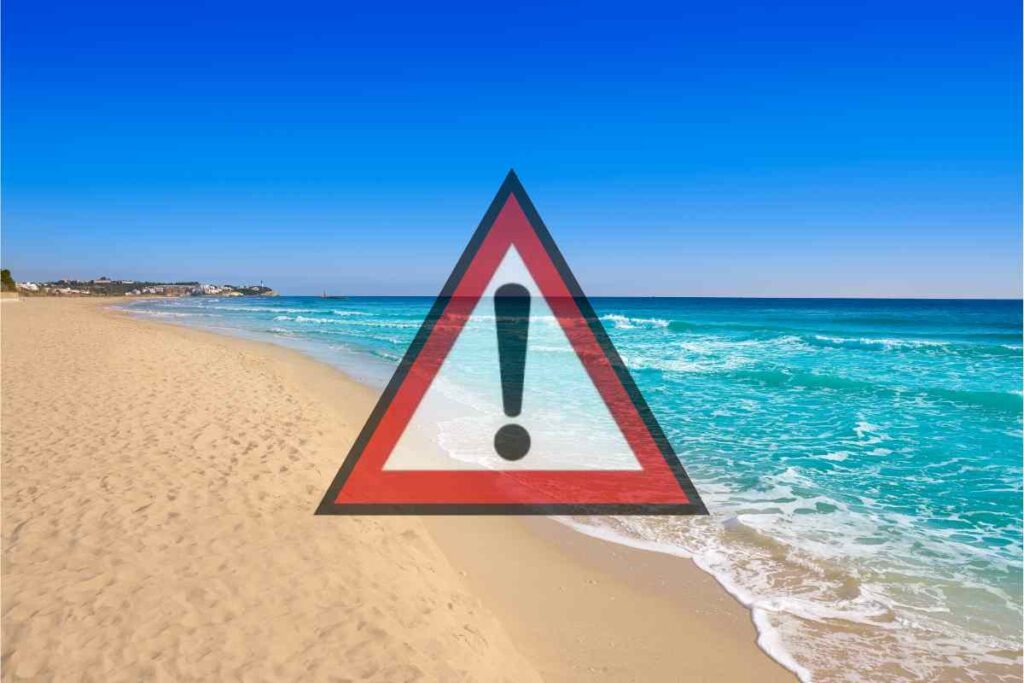 Pericolo spiaggia mare