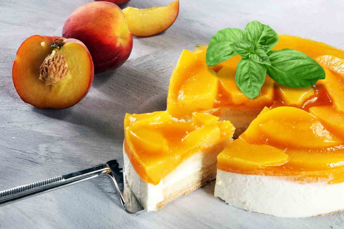 torta pesche e basilico