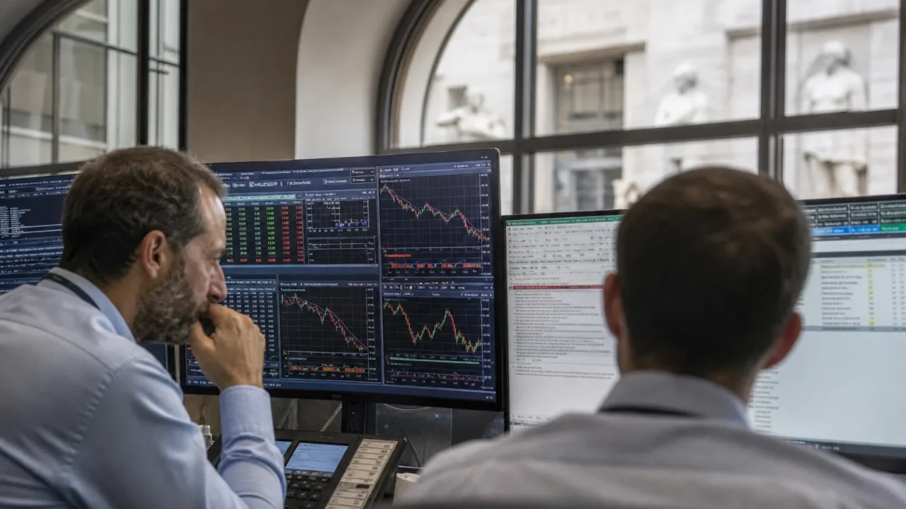 Borsa italiana in calo: Milano scivola dell'1%, spread Btp-Bund risale a 111 punti