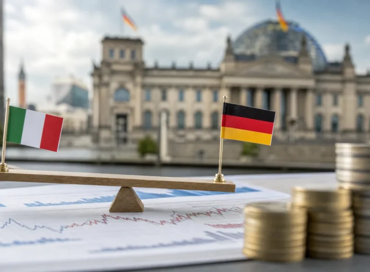 Spread Btp-Bund a 105,3 punti: il rendimento italiano sale al 4,52% mentre la Germania scende al 3,47%