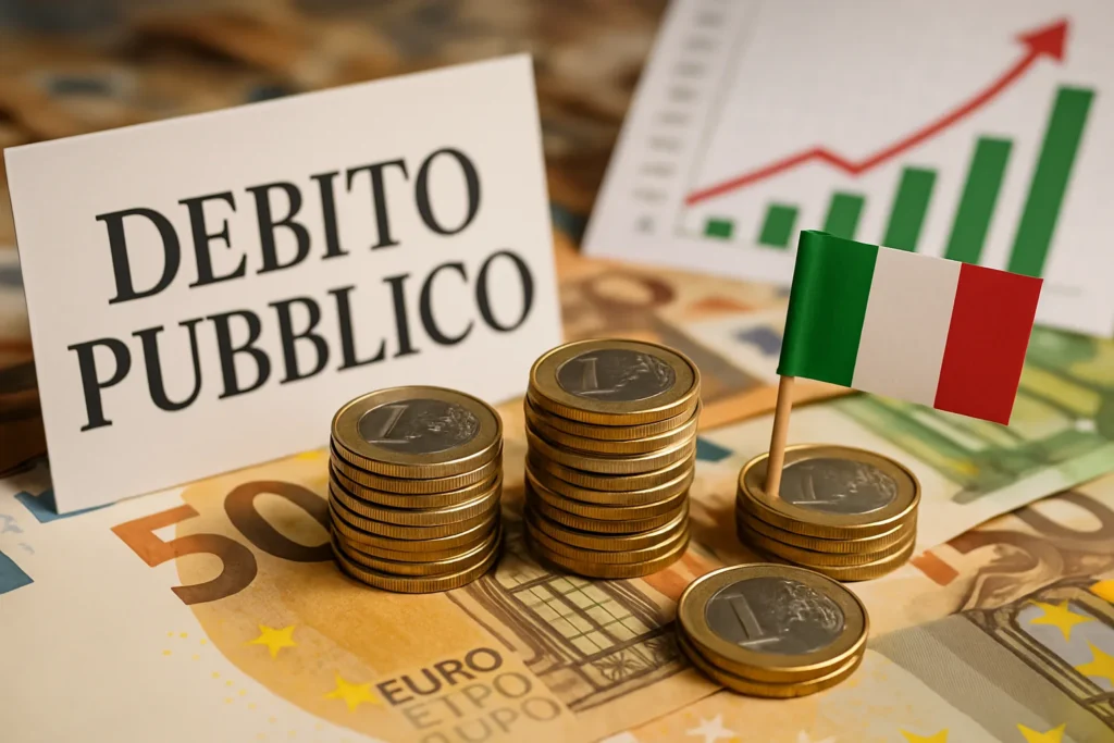 Debito pubblico italiano: scende a 3.200,8 miliardi ad agosto, -6,1 miliardi in un mese
