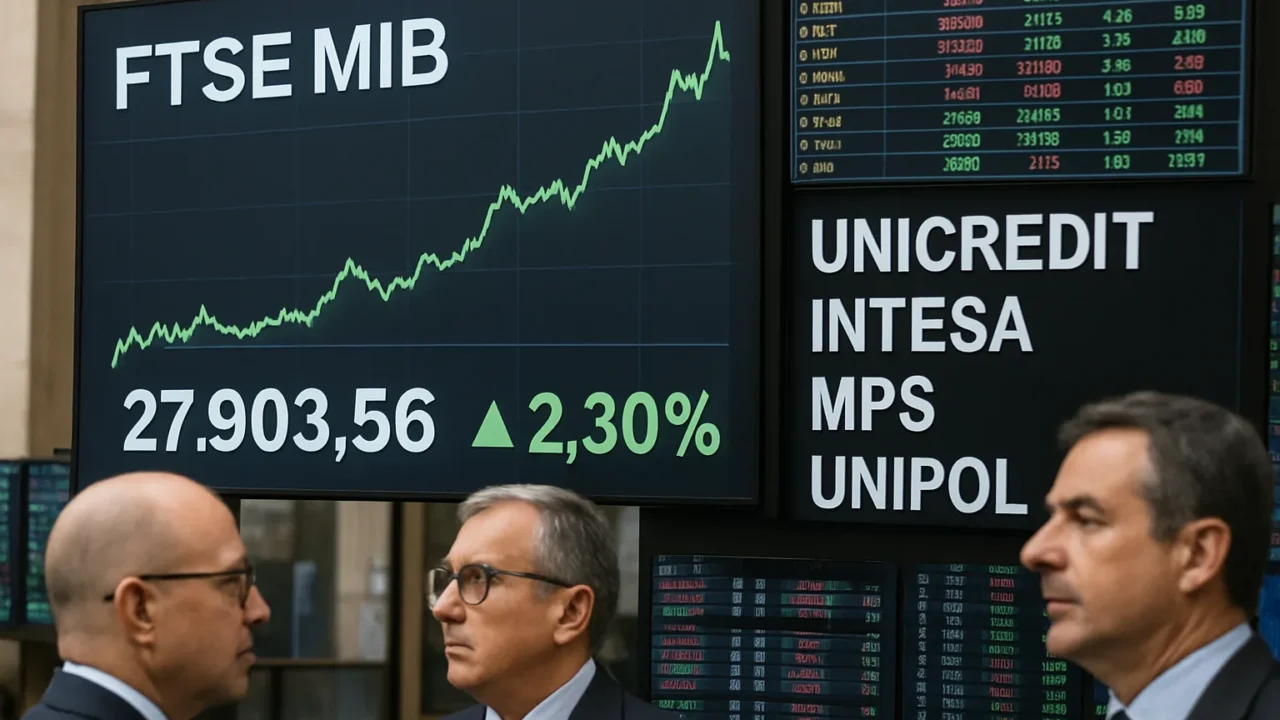 Borsa italiana 6 ottobre 2026: Milano +1%, Technoprobe scatta, banche positive